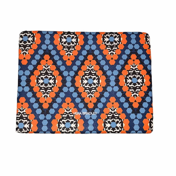 Vera Bradley Geometric Orange Clutch - Picture 2 of 5